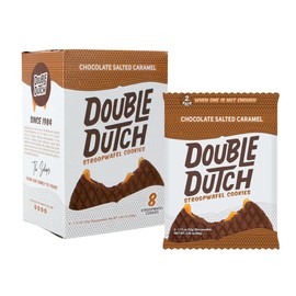 Double Dutch Stroopwafel Cookies – 2 Pack – 16 Waffles – Caramel, Blueberry, Vanilla, Chocolate Salted Caramel (16 Count, Chocolate Salted Caramel)