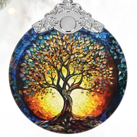 Christmas 2024 Ornament, Stained Glass Ornament, Christmas Ornament, Christmas Tree Ornament, Holiday Ornament Gift, Heirloom Keepsake, Christmas Tree Decoration, Gift Exchange, Gift Idea Tree of Life