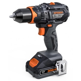 DOVAMAN 20V Cordless Drill, Brushless, 575 in-lbs, 36,000 BPM, 2-Speed, 1/2’’ Metal Chuck, 18+1+1 Clutch, Battery & Charger, Impact Drill Driver Kit for Drilling Brick Wall, Metal, Wood (TITANCE X6)