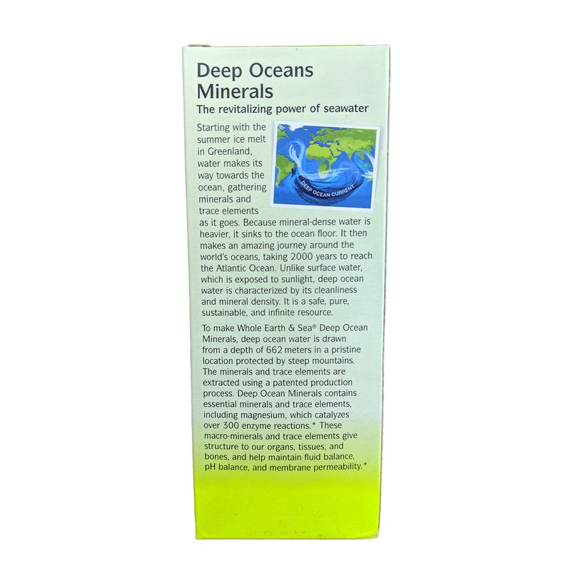 Natural Factors Whole Earth & Sea Deep Ocean Minerals, 3.38