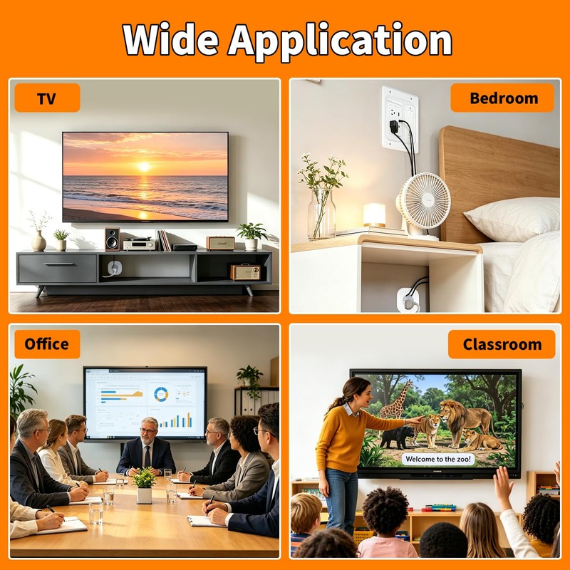 KOHUIPU TV Cable Hider wall kit in wall Cable Management
