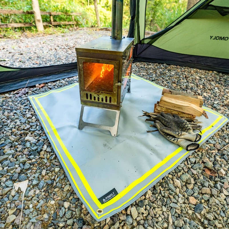 POMOLY Fire Pit Mat,Fireproof Mat Visible at Night-Great for Deck
