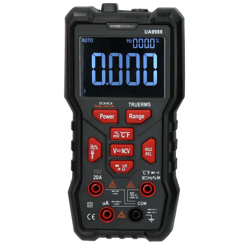 UA9988 Digital Multimeter AC/DC Current Voltage Capacitance Resistance Measurement Black