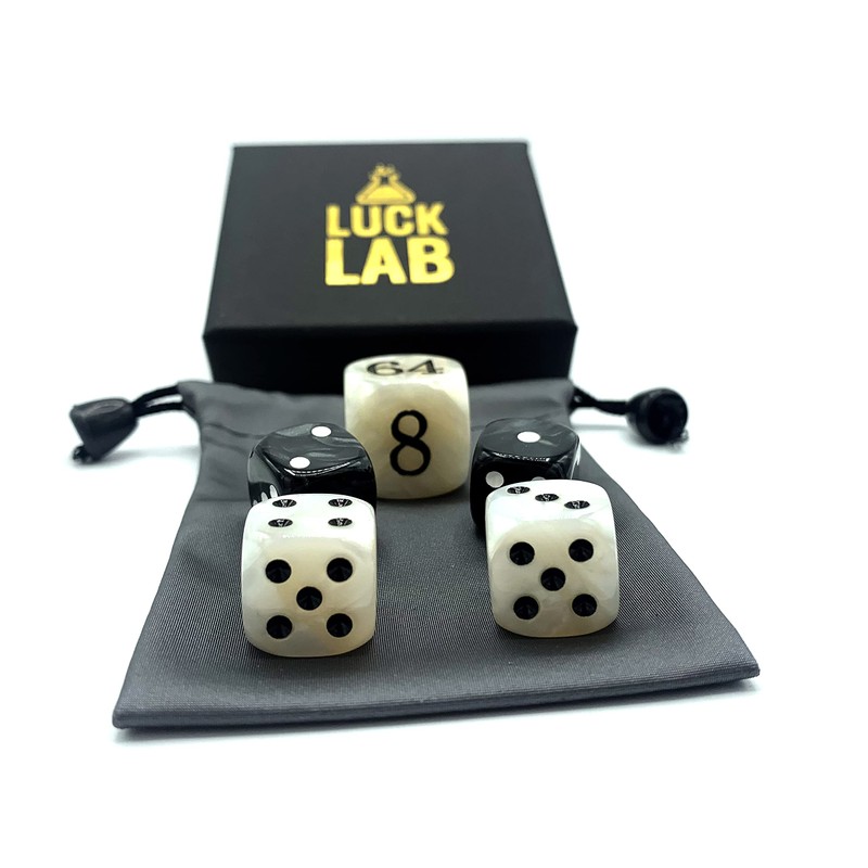Luck Lab Backgammon Pearl Dice Set - 22 mm Doubling