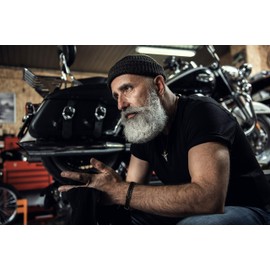 Wolflock Leather Bracelet for Men, Black and Brown, Different Lengths, Magnetic, Stainless Steel, Great Gift for Men, Stainless Steel, black