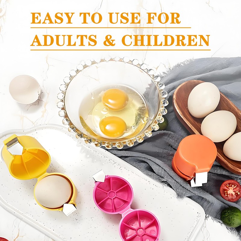 Egg Shell Opener,New Egg Breaker,Portable Egg Separator for Raw Eggs