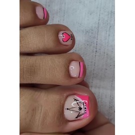 SanFangyue False Toenails – 12 Sizes Artificial Toenails for Sticking, Full Cover False Toenails, Fake Nails for Nail Art DIY