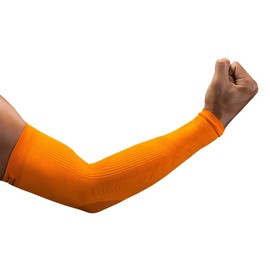 NV-X Sport Arm Sleeves 15-20MMHG Compression Enhanced Performance and Protection, Acid Orange, Small