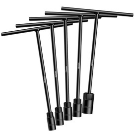 FFG T - Handle Metric Socket Wrench Set 6- Point (15mm, 16mm, 17mm, 18mm, 19mm) Cr-V Steel T Handle Wrench Hex Socket For Car Motorcycle Dirtbike Repair (5 Pack)