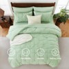 Queen Comforter Set, 7-Piece Bed in a Bag, Pintuck Bedding