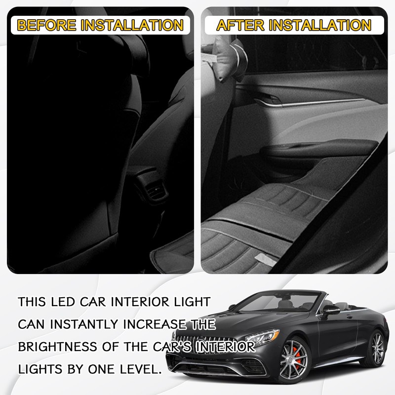Hirificing 24PCS LED Interior Car Lights, Interior Car Lights Dome