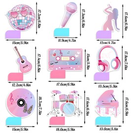 Birthday Party Decorations Music Lover Honeycomb Centerpieces,KSKSPE Party Decorations for Singer Themed Party Girls Birthday Era Fans Celebration Party Supplies