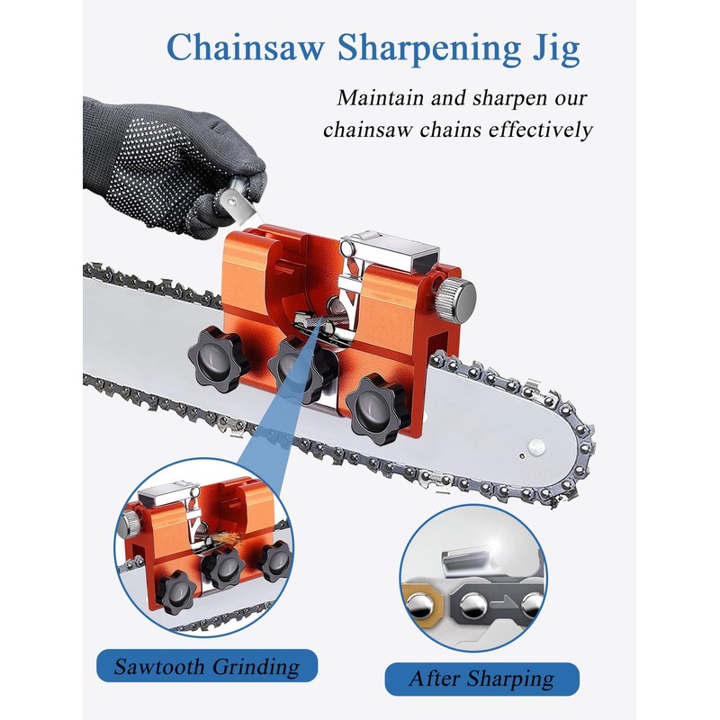AUMEL Chainsaw Sharpener Kit Universal 3/8'' 1/4'' 0.325" Chain Saw