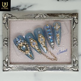 ❄️Winter Palace Handmade Nail Tips❄️ - Long Nose Pin / ❄️겨울궁전 수제네일팁❄️ - 롱코핀