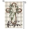 Easter Decorations Yard Flag for Outside 12x18 Inch Double Sided
