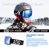 EXP VISION Ski Goggles Anti Fog Magnetic Snow Goggles, OTG