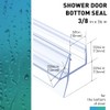 Shower Door Bottom Seal - 2 Pack for Frameless Glass