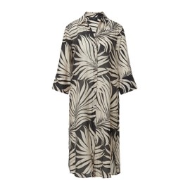 s.Oliver BLACK LABEL Semitransparent Long Blouse with All-Over Print, black