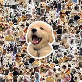Stickers de Vinilo 200 pack| Estampas de Perros de Memes Adorables| No Repetitivo para Botella de Agua, Laptop, Álbum | Navidad, Regalo, Scrapbook| Calcomanias para Niñas y Mujeres