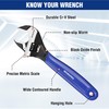 WORKPRO Wide Mouth Adjustable Wrench, 200mm Metric Adjustable Spanner with