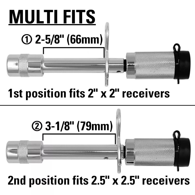 TowWorks 5/8" Trailer Hitch Locking Pin with Double Safety and