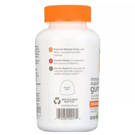 Burt's Bee's Kids Immune Support Gummies, Zinc, Vitamin C & Manuka Honey, 60 Ct