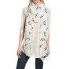 Women's Scarf with Dinosaur Print, White