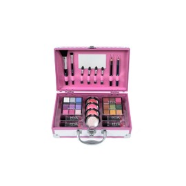MYA Cosmetics Mya Bon Voyage Makeup Set with Eyeshadow, Blush, Gloss and Professional Brushes (White)