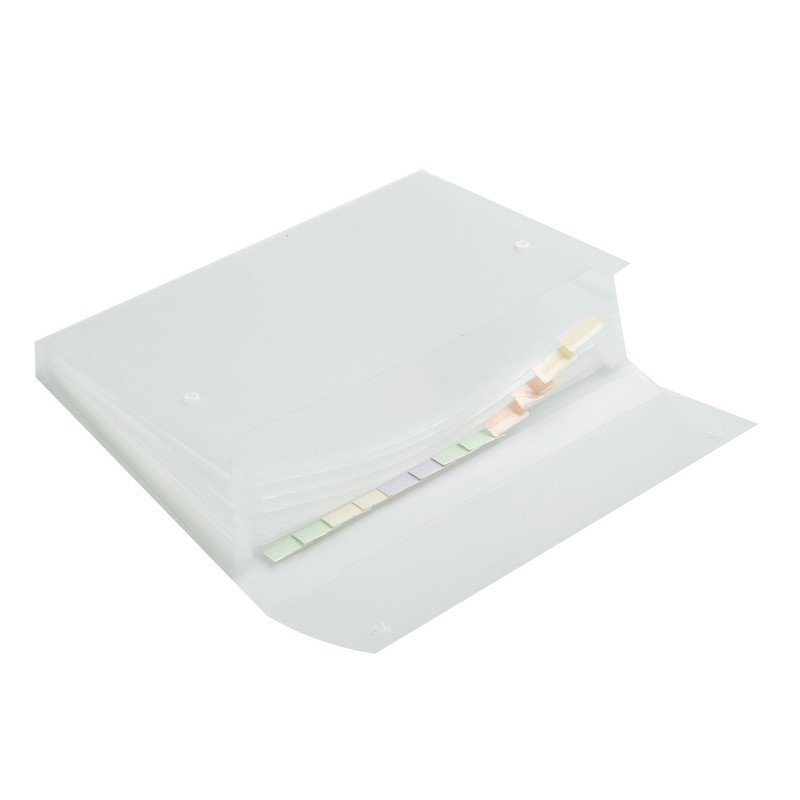 A4 Expanding File Folder - Clear 13 Gusset Pocket Folder