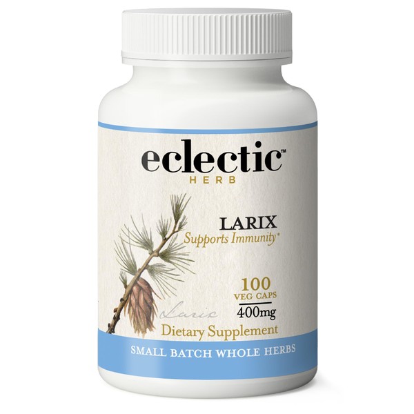 Eclectic Institute Raw Freeze-Dried Non-GMO Larix Capsules | Immune, Respiratory, and Ear Support | 100 CT (400 mg)