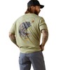 ARIAT Men's Rebar Cottonstrong American Bass T-Shirt, Desert Sage Heather,