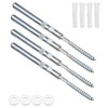 4 pcs Floating Shelf Invisible Support Bracket,Silver Hidden Brackets for