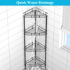 HuggieGems 4 Tier Floor Standing Corner Shower Caddy Organizer Shelf