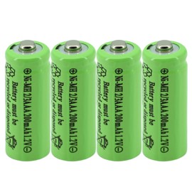 Yibatopow 4 Packs Ni-MH 2/3AAA 1.2v 200 mah Rechargeable Batteries,2/3 AAA Battery for Solar Lights,Outdoor Solar Garden Art Light Battery(They are not AAA Size Batteries)