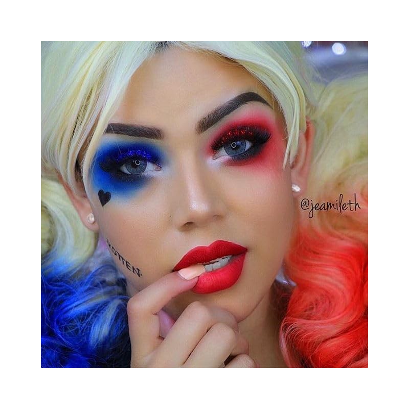 Honlley Halloween Harley/Joker Makeup Kit for Women Girls Costume Cosplay