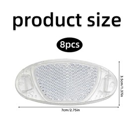 Pack of 8 Spoke Reflectors Bicycle, Spoke Reflectors Bicycle, Cat's Eyes Bicycle Children, Rear Reflector Bicycle Spoke Reflectors Set, for Road Bike, MTB, Trekking Bike & Children's Bicycle (Silver)