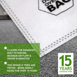 SPARES2GO Tuch Staubsaugerbeutel für Hoover, Numatic Staubsauger Henry, Hetty (20 x 5, Auto)