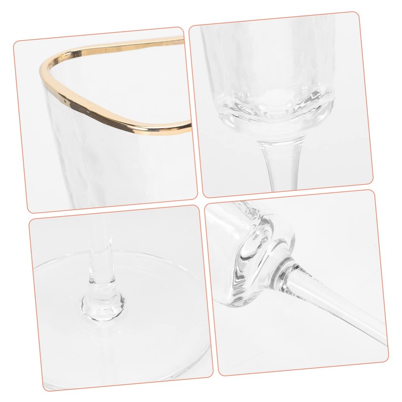 NOLITOY 2pcs Elegant Crystal Flutes for Wedding Toasting Unique Hammered