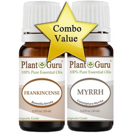 Frankincense and Myrrh Essential Oil 10 ml. 100% Pure Undiluted Therapeutic Grade. Value Pack 1 of Each