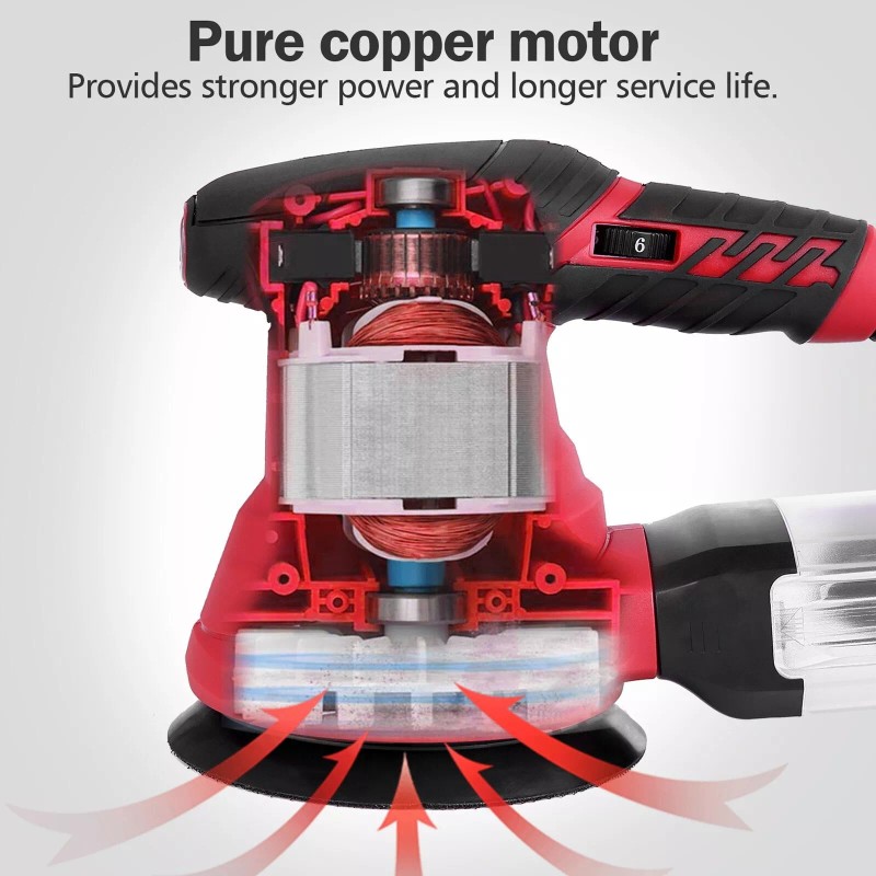 Meterk 300W Orbit sander FL117 includes 20pcs sanding papers and