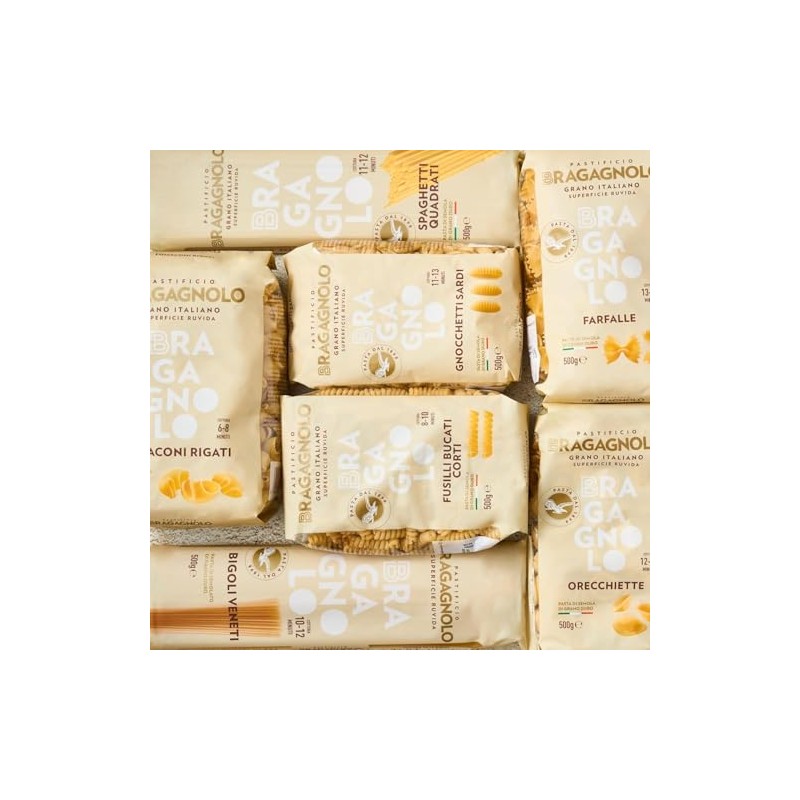 Pastificio Bragagnolo, Calamarata 877 Bronze-Drawn, 100% Italian Pasta, Made with