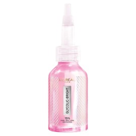 L'Oréal Paris Glycolic Bright Peeling Exfoliante Facial Anti Manchas, Mejora la Textura y Luminosidad de la Piel en 15 Minutos, Reduce Poros Abiertos e Imperfecciones, 25 ml.