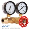MEASUREMAN Water Pressure and Flow Test Gauge Assembly, Dual Measurement