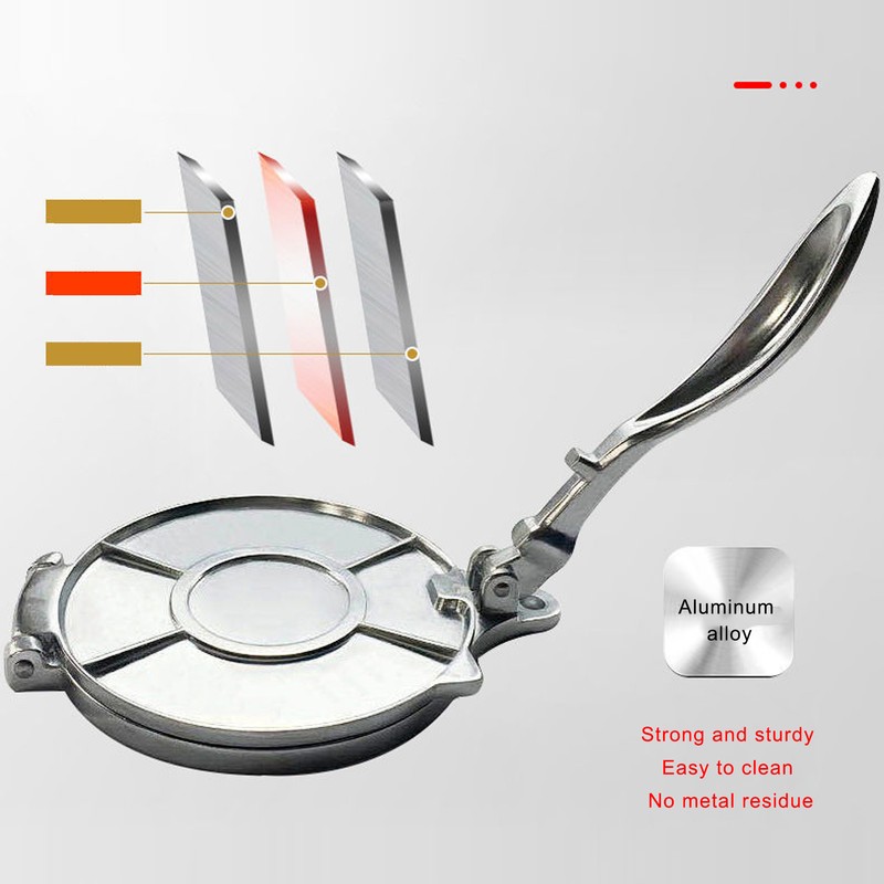 Aluminium Alloy Tortilla Press HandPress Thin Pancake Maker Machine Kitchen
