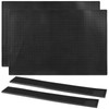 4 Pcs Bar Mat Rubber Bar Service Spill Mat, Black,