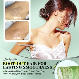 LANSLEYWAX Aloe Hard Wax Beads, 1LB Wax Beans for Sensitive Skin & Full-Body Hair Removal, Brazilian/Bikini/Face/Legs/Eyebrow/Armpit/Chest Waxing Refill at Home for Women & Men, Stripless Formula