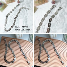 1 Pack Silver Razor Blade Pants Chain Cool Punk Belt Chains Hip Hop Waist Chain Wallet Chain Body Jewelry for Jeans Trousers