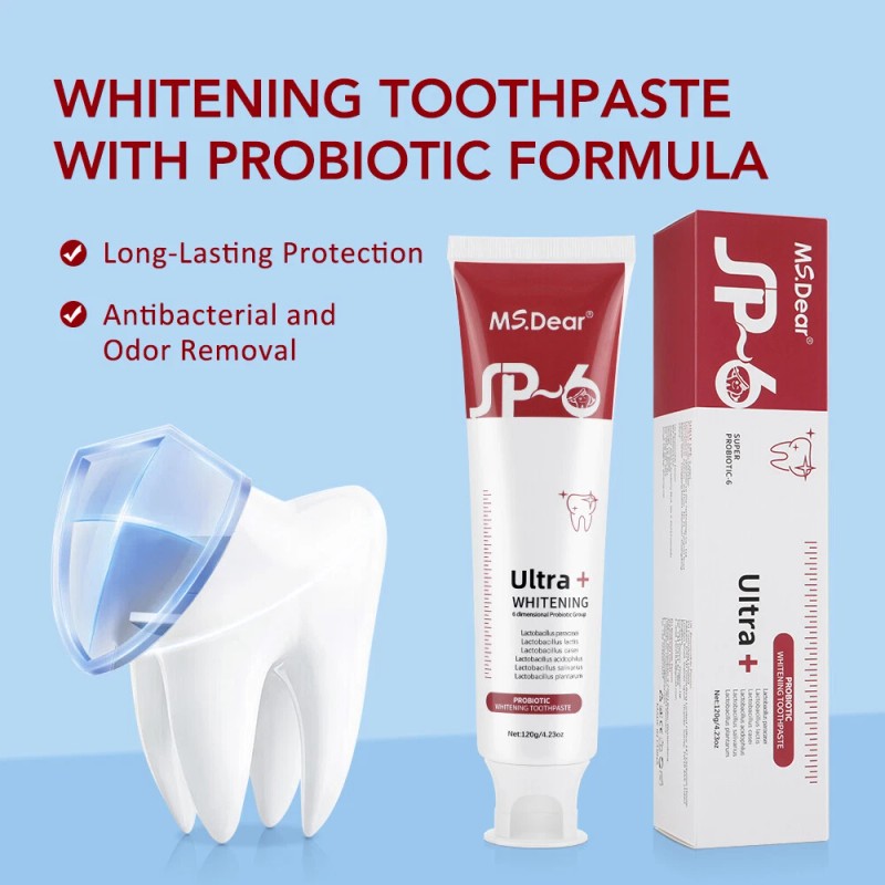 SP-6 Ultra Brightening Probiotics Toothpaste - 120g Sensitive Teeth Whitening