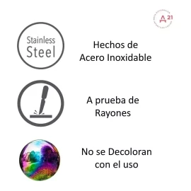 Home Juego De Cubiertos Acero Inoxidable Tornasol Set 16 Pzas