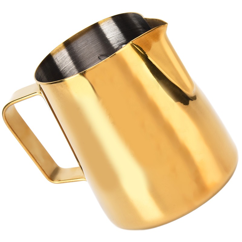 380ML Coffee Pitcher Cup Bright Gold Stainless Steel Coffee Milk